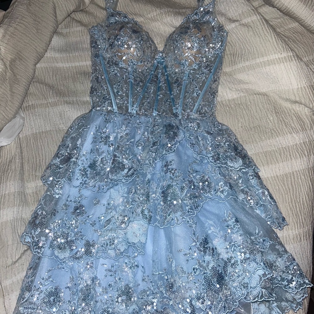 Sherri Hill Light Blue Dress